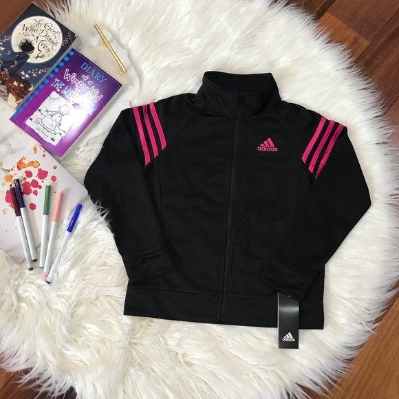adidas Other - Authentic Girls Adidas Black Zip Jacket Size M